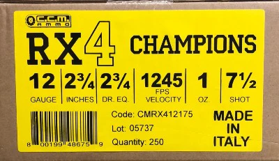 Clever 12ga 1oz #7.5 1245fps *CMRX412175 - Image 2