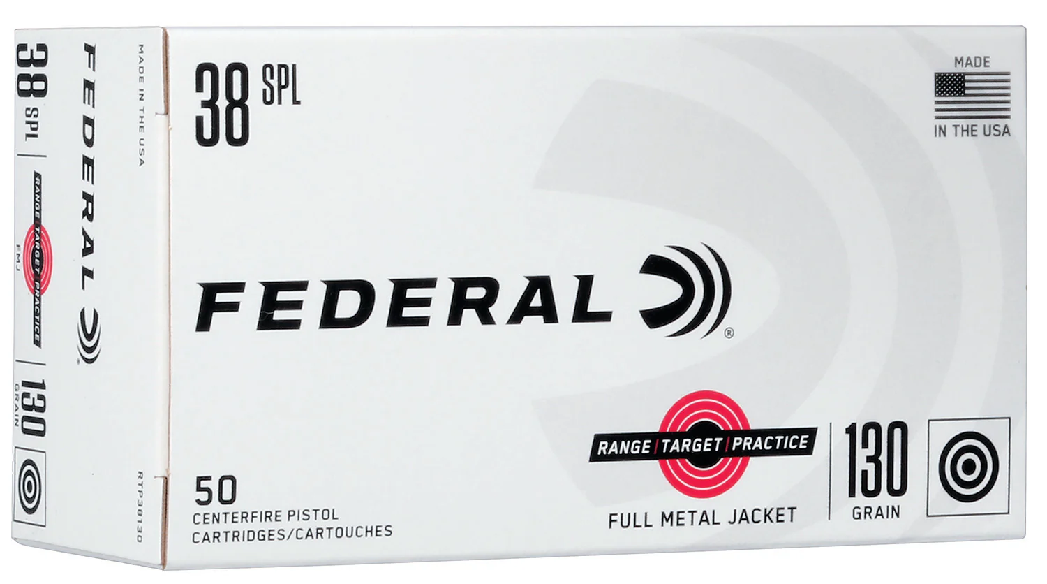 Federal 38SPL 130gr FMJ - Range Target Practice