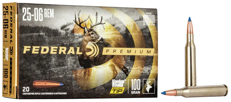 Federal Premium 25-06 Rem 100gr Nosler Ballistic Tip