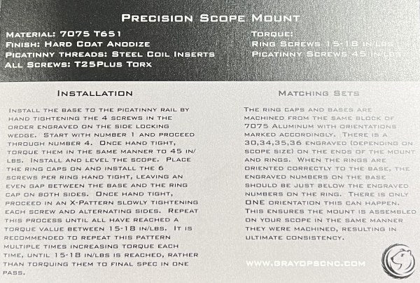 GRAY OPS Precision Scope Mounts - Image 4