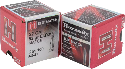 Hornady 22cal 52gr ELD-Match #22491