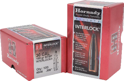 Hornady 30cal 165gr BTSP #3045