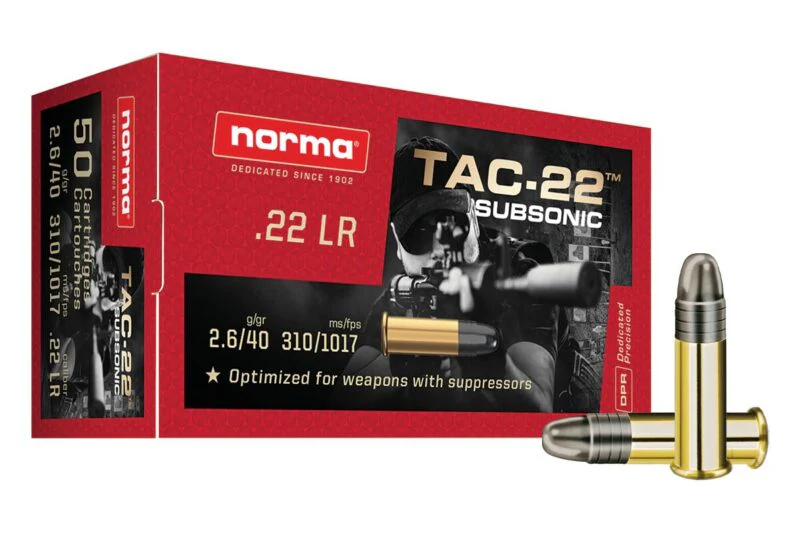 Norma Tac-22 Subsonic 22LR 40gr LRN