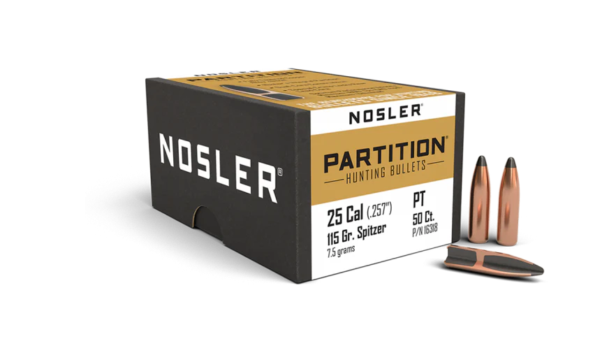 Nosler 25cal 115gr Partition #16318