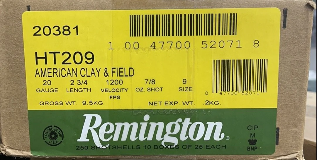 Remington 20ga #9 7/8oz 1200fps Clay & Field - Image 2