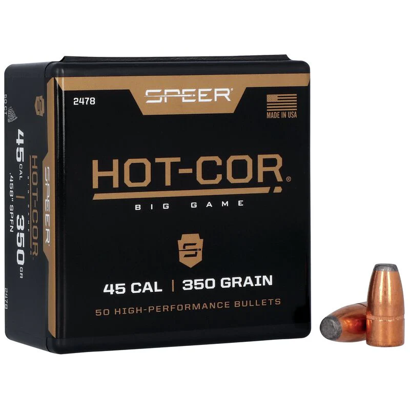 Speer 45cal 350gr Hot-Cor Flat Nose Rifle #2478