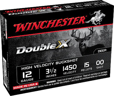 Winchester 12ga 00 Buck 15 Pellets 1450fps *SB12L00