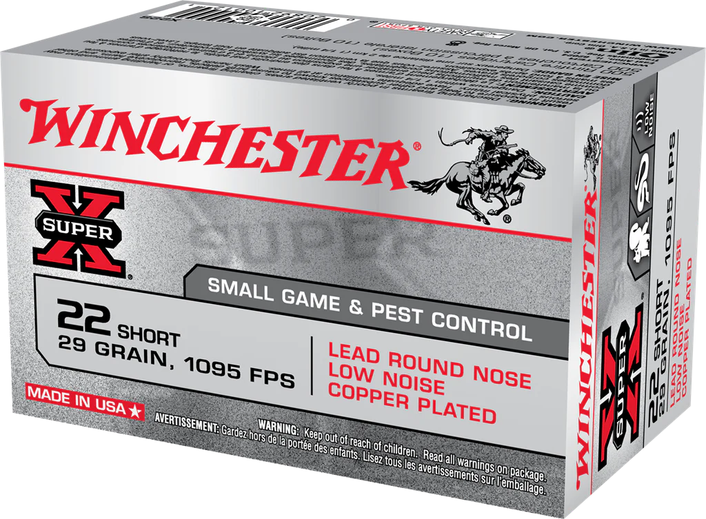 Winchester 22 Short 29gr LRN - Copper Plated (50ct)
