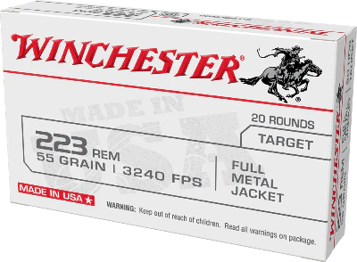 Winchester 223 Rem 55gr FMJ