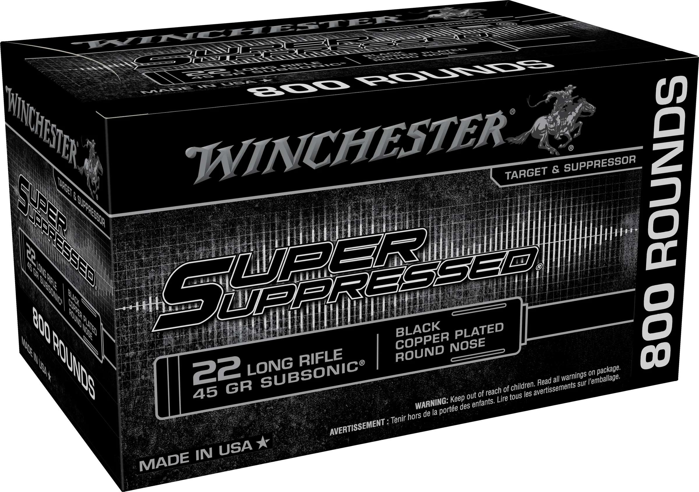 Winchester 22LR 45gr Subsonic Lead Round Nose 800RD