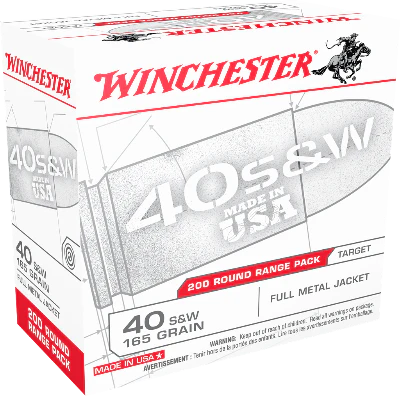 Winchester 40 S&W 165gr FMJ 200ct