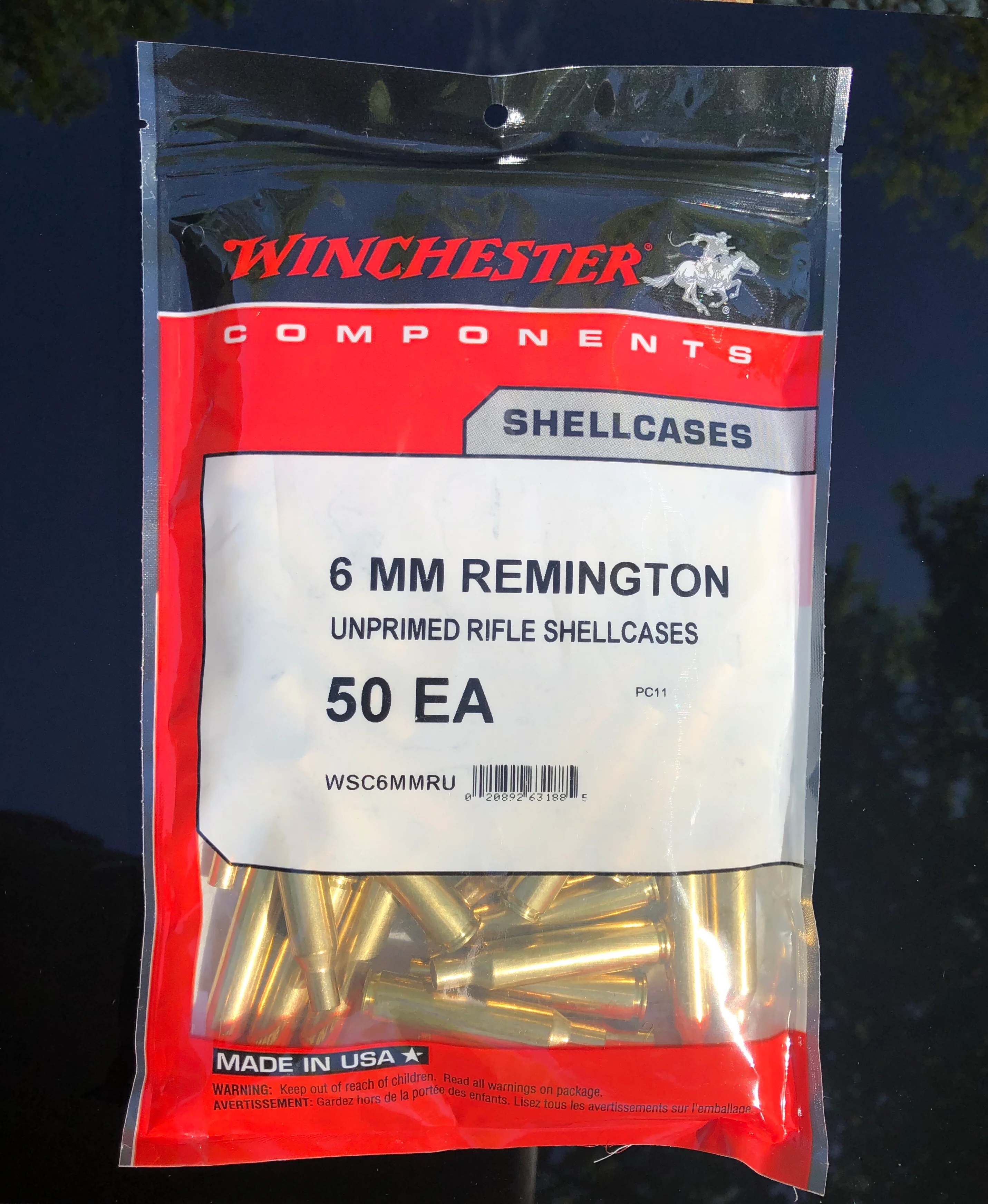 Winchester 6mm Remington Brass