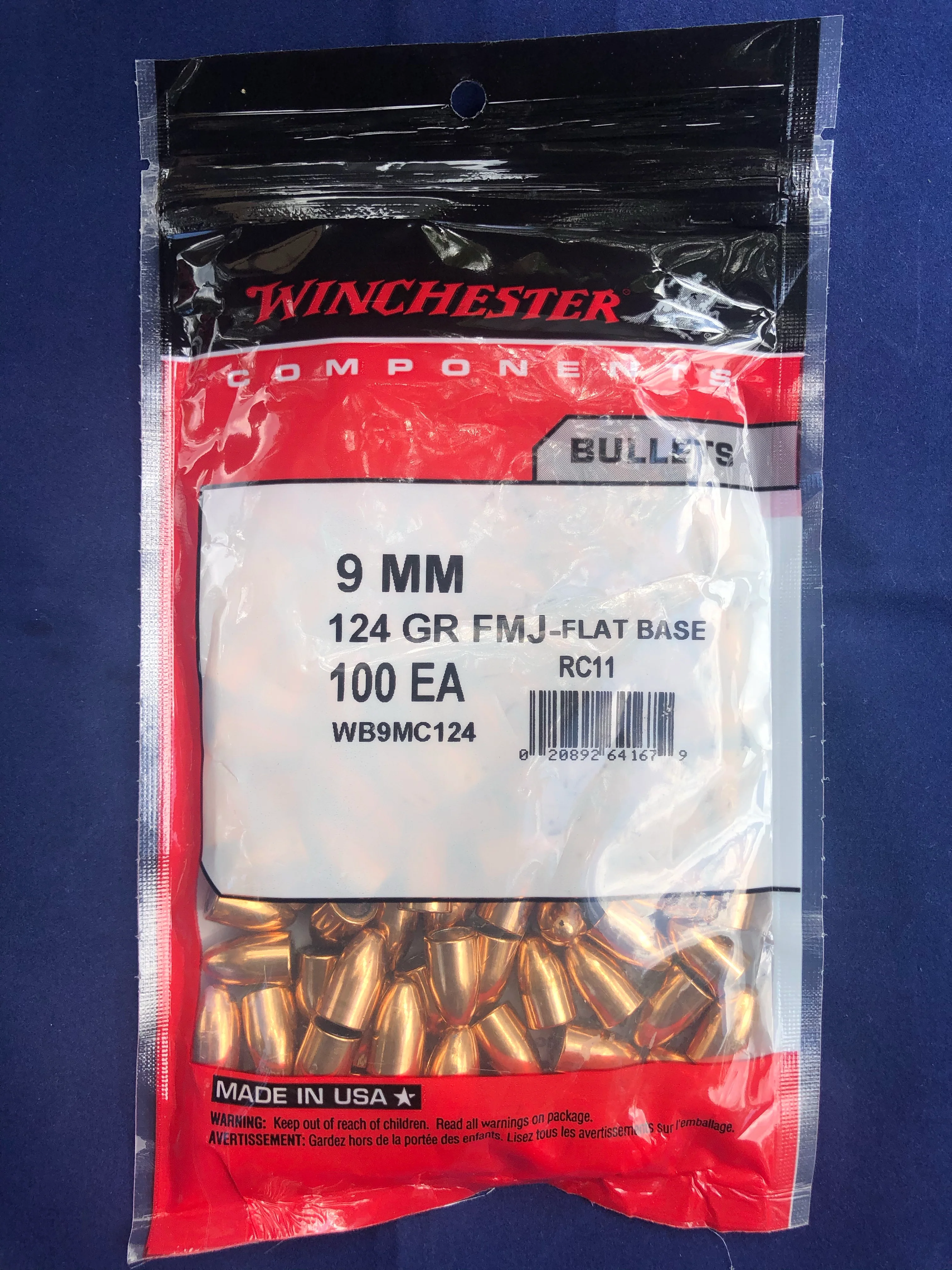 Winchester 9mm 124gr FMJ-FB