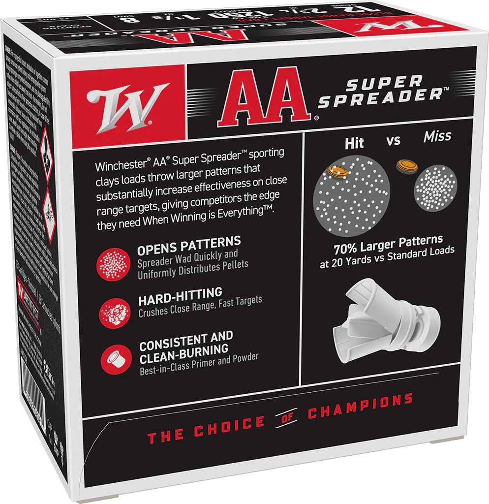 Winchester AA Super Spreader 12ga 1-1/8oz #8 1250FPS *AAS128 - Image 2