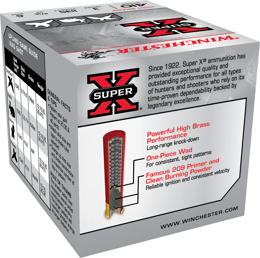 Winchester SuperX 410ga 3" 11/16oz #6 - Image 2